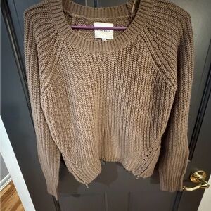 Pink Rose Women's Taupe Knit Sweater